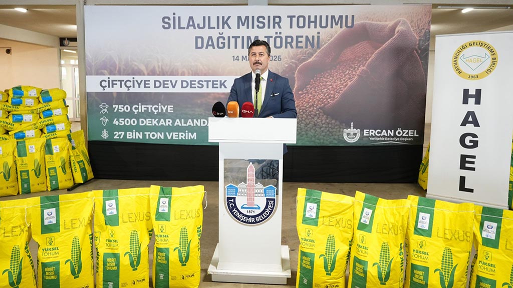 YENİŞEHİR'DE ÜRETİCİYE DEV DESTEK: 750 ÇİFTÇİYE SİLAJLIK MISIR TOHUMU DAĞITILDI